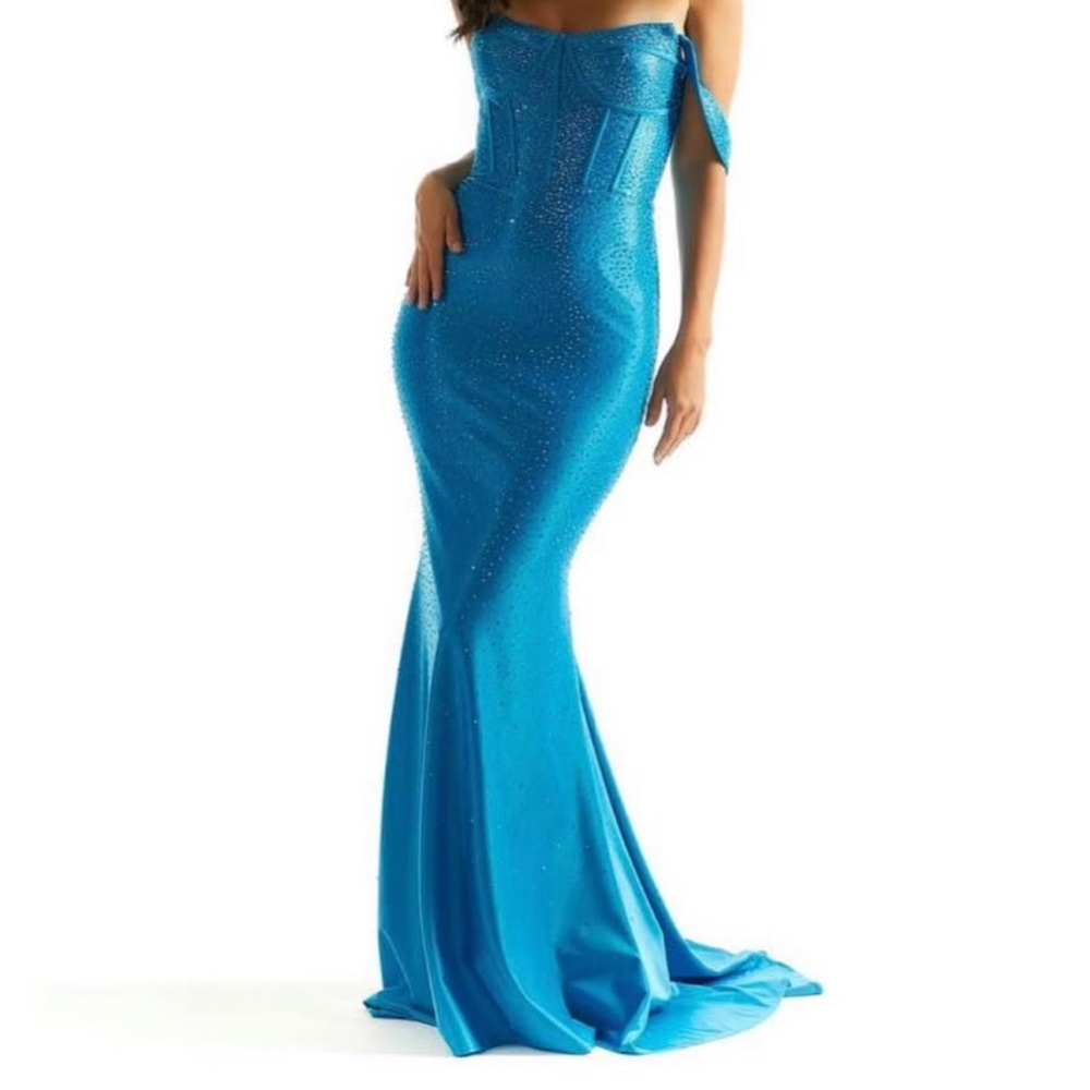 Morilee turquoise prom dress
